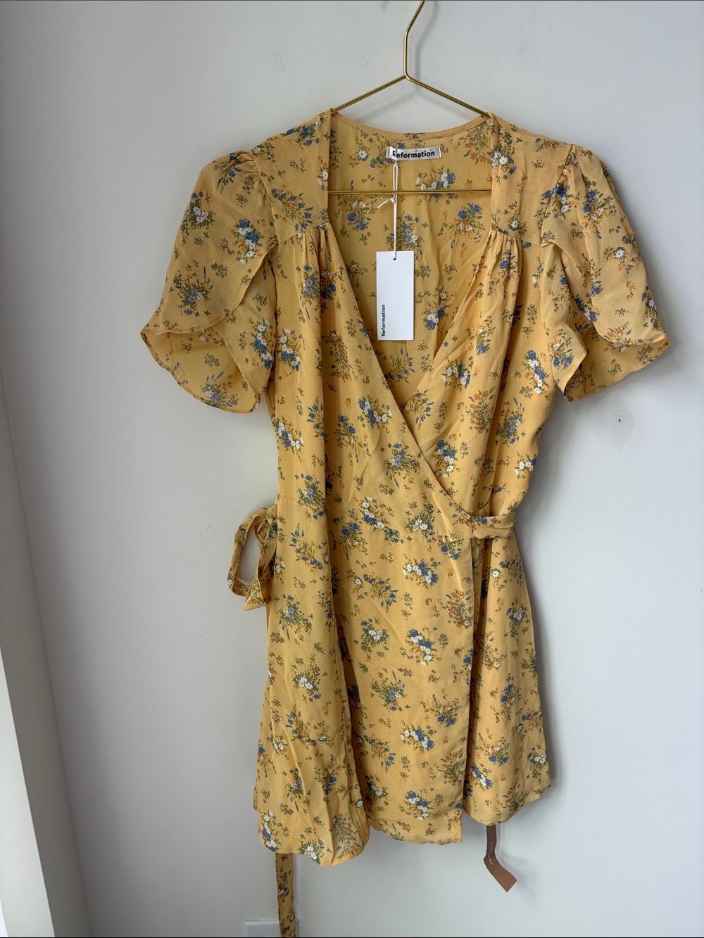 NWT Reformation Ellwood Dress in Felicity True Wrap Cottagecore Feminine Size M